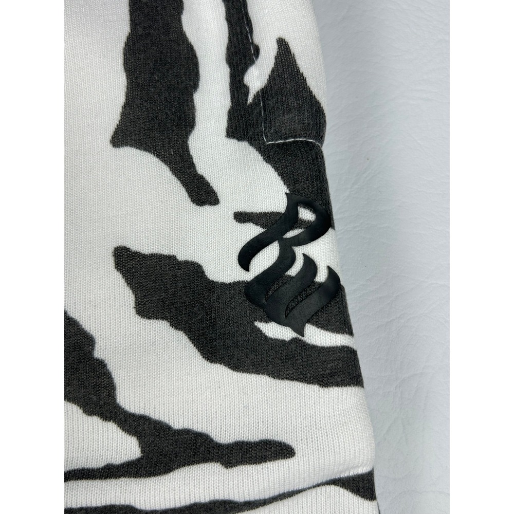 Rocawear Mens Fleece Jogger Pants Medium White Black Swirl Zebra Print NWT - Picture 3 of 8